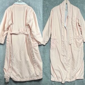 Monarch Cypress Robe Womens Small Pink Peach Terry Lined Spa Luxury Belted